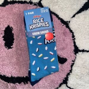 Rice Krispies Blue Crew Socks - NWT